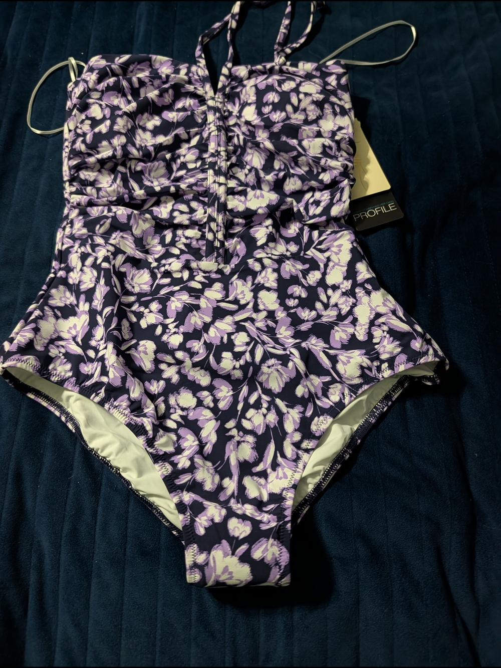 Gottex Purple Floral One-Piece Swimsuit